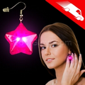 LED Star Earrings Pink